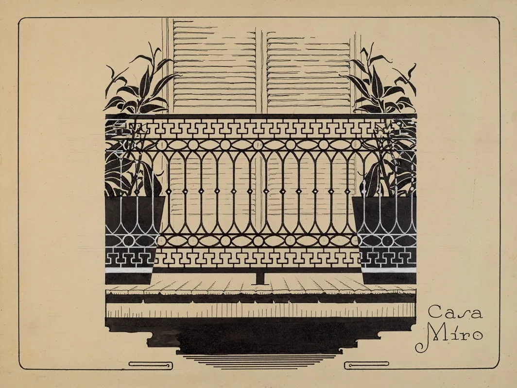 Cast Iron Balcony Rail 20 by Thomas Byrne - Canvas Print