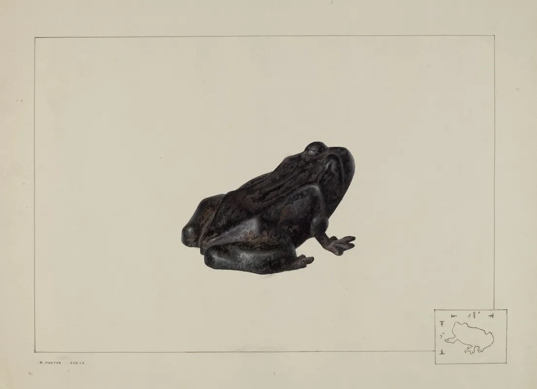 Cast Iron Frog by Ralph Morton - Canvas Print