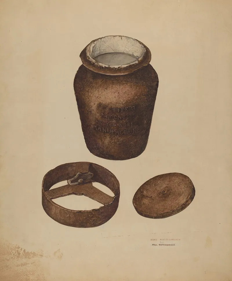 Cast Iron Fruit Jar by Doris Hollingsworth - Canvas Print