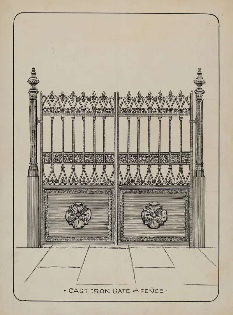 Cast Iron Gate 8 by Lucien Verbeke - Canvas Print