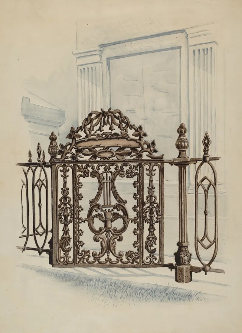 Cast Iron Gate by Al Curry - Canvas Print