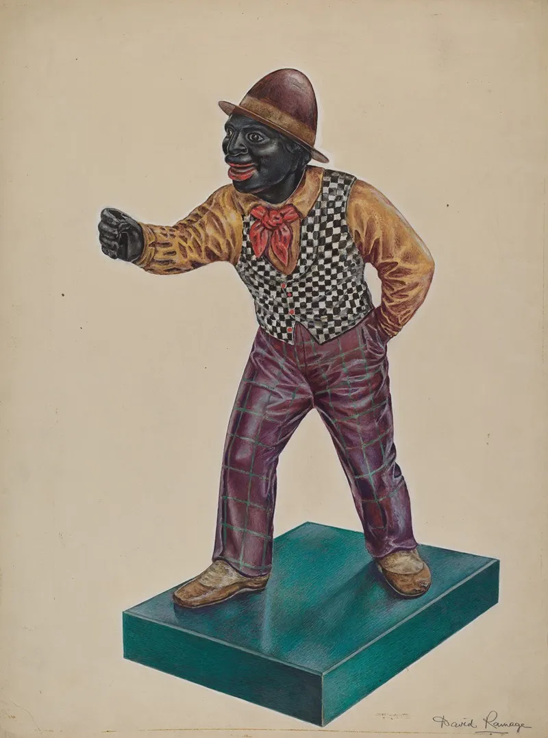 Cast Iron Hitching Post by David Ramage - Canvas Print