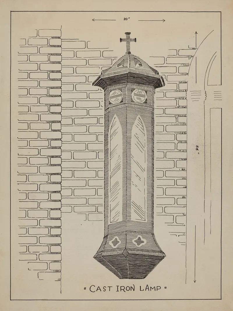Cast Iron Lamp by Ray Price - Canvas Print