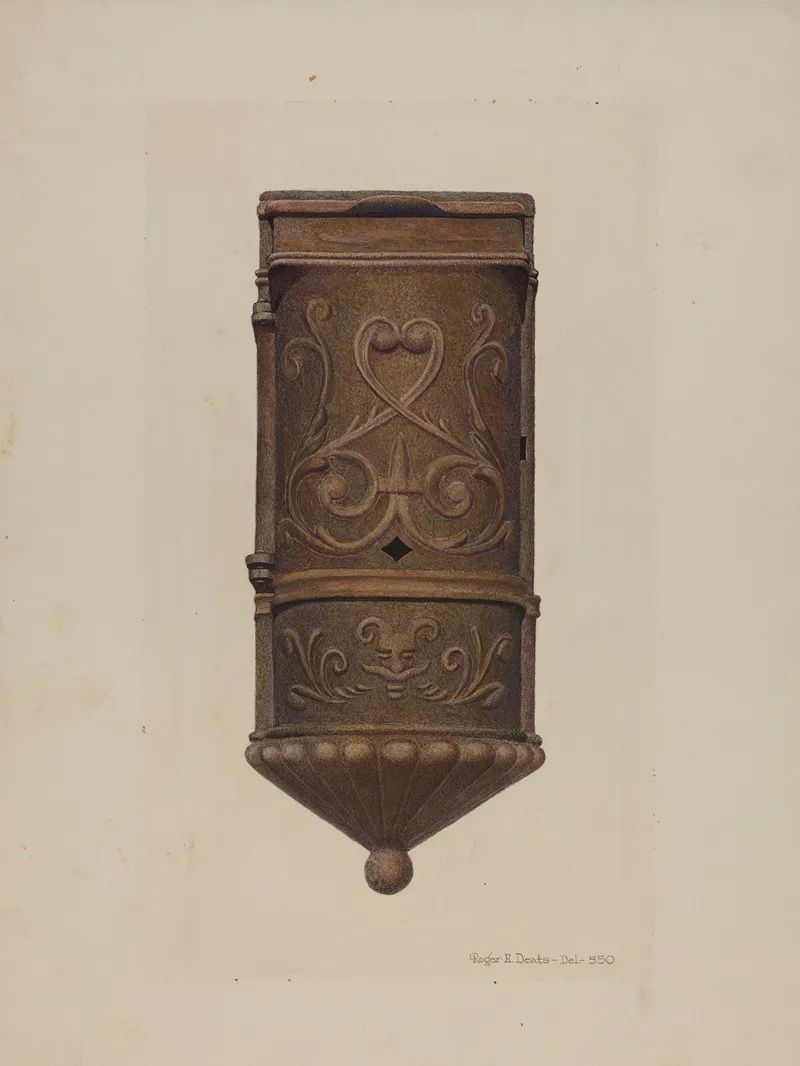 Cast Iron Mail Box by Roger Deats - Canvas Print
