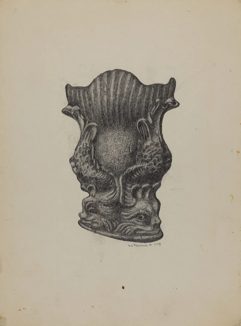 Cast Iron Match Holder by Austin L. Davison - Canvas Print