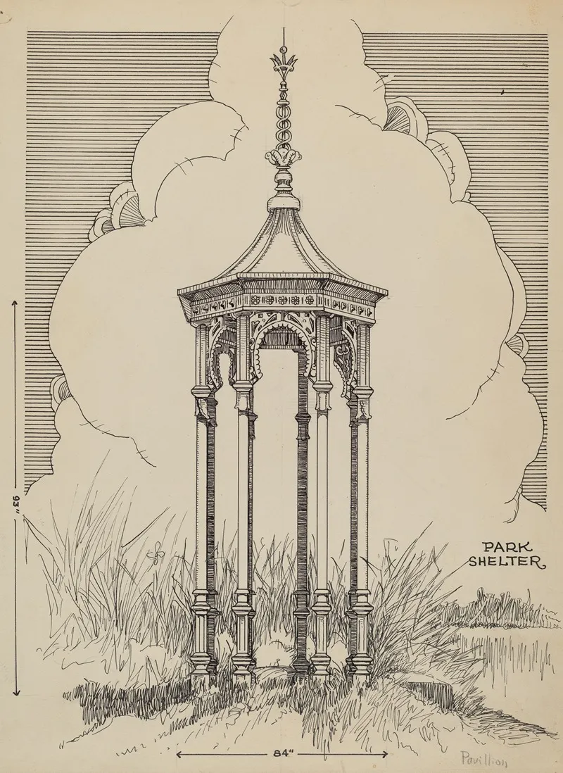 Cast Iron Pavilion by Thomas Byrne - Canvas Print