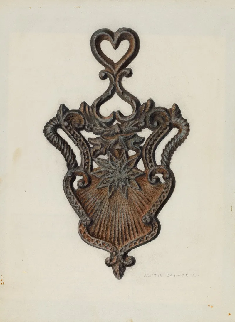 Cast Iron Stand by Austin L. Davison - Canvas Print