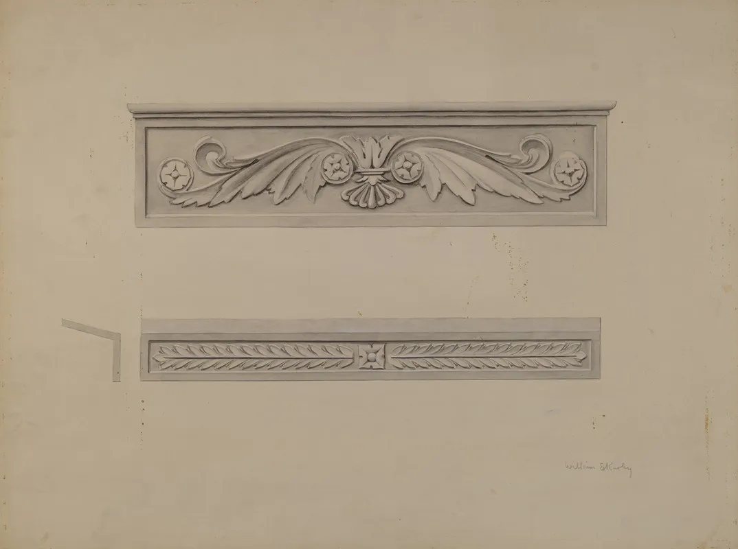 Cast Iron Window Lintel by William Kerby - Canvas Print