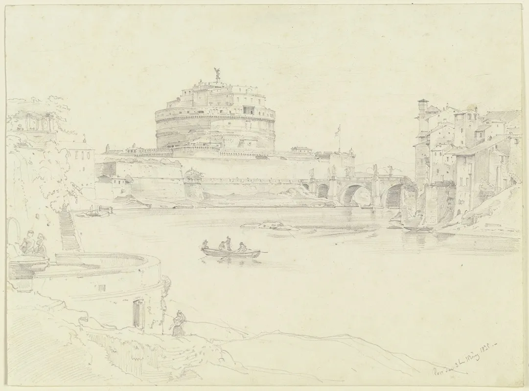 Castel Santangelo In Rome 2 by Ernst Fries - Canvas Print