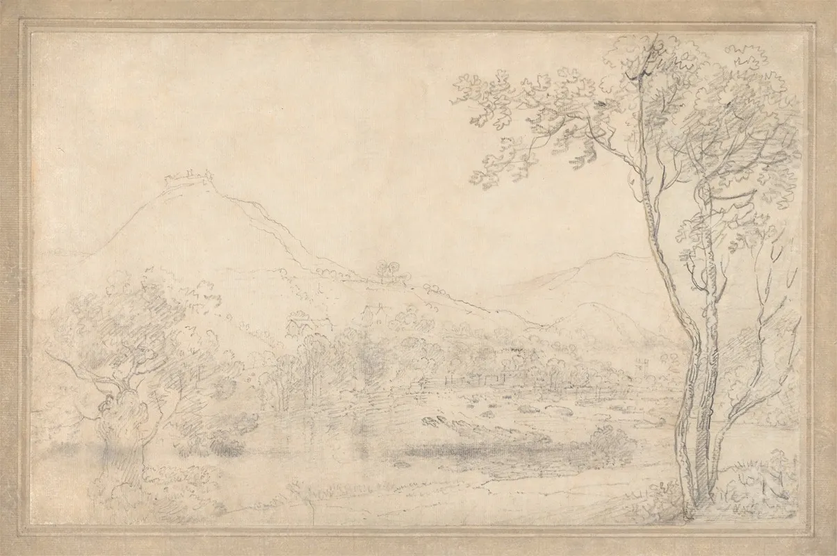 Castell Dinas Bran Wales by Richard Wilson - Canvas Print