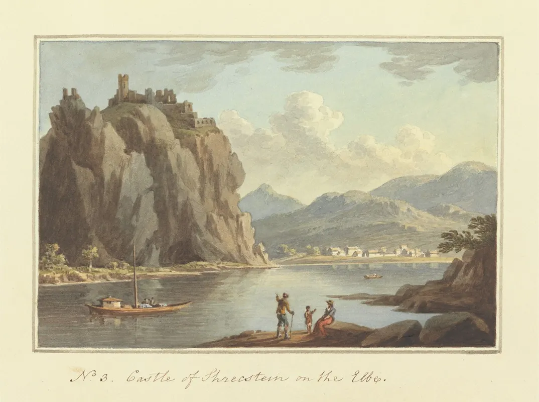 Castle Of Schrecstein On The Elbe