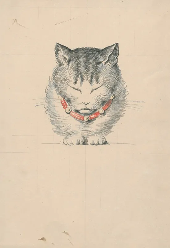 Cat With Collar by David Humbert de Superville - Canvas Print