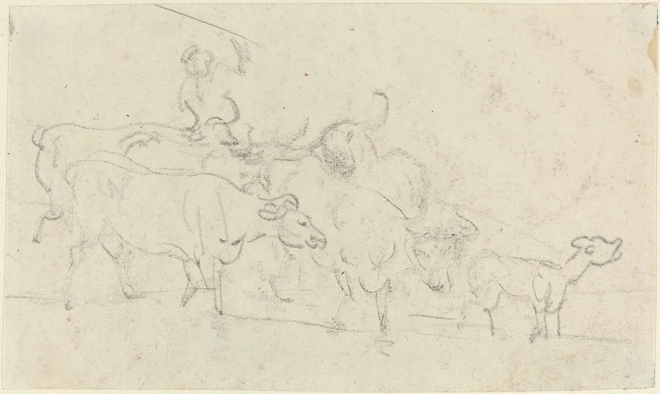 Cattle by Thomas Rowlandson - Canvas Print