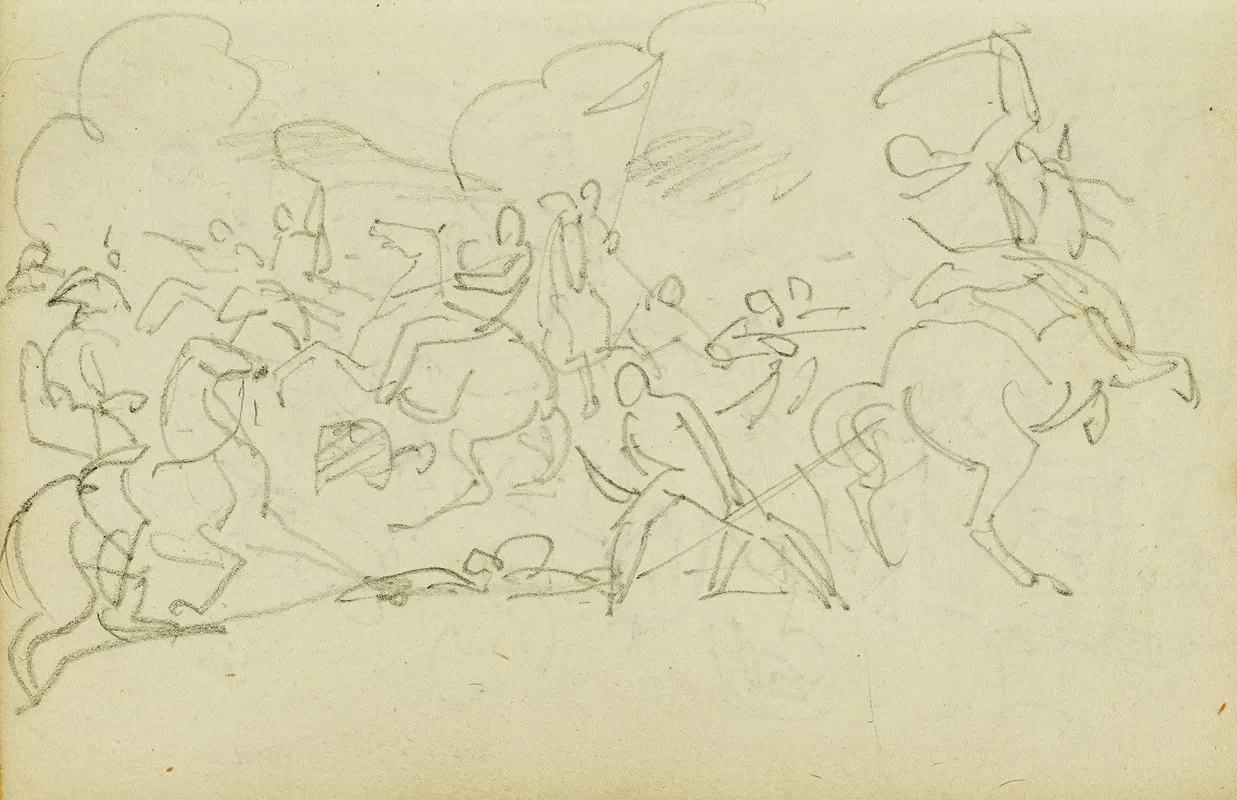 Cavalry Battle 3 by Théodore Géricault - Canvas Print