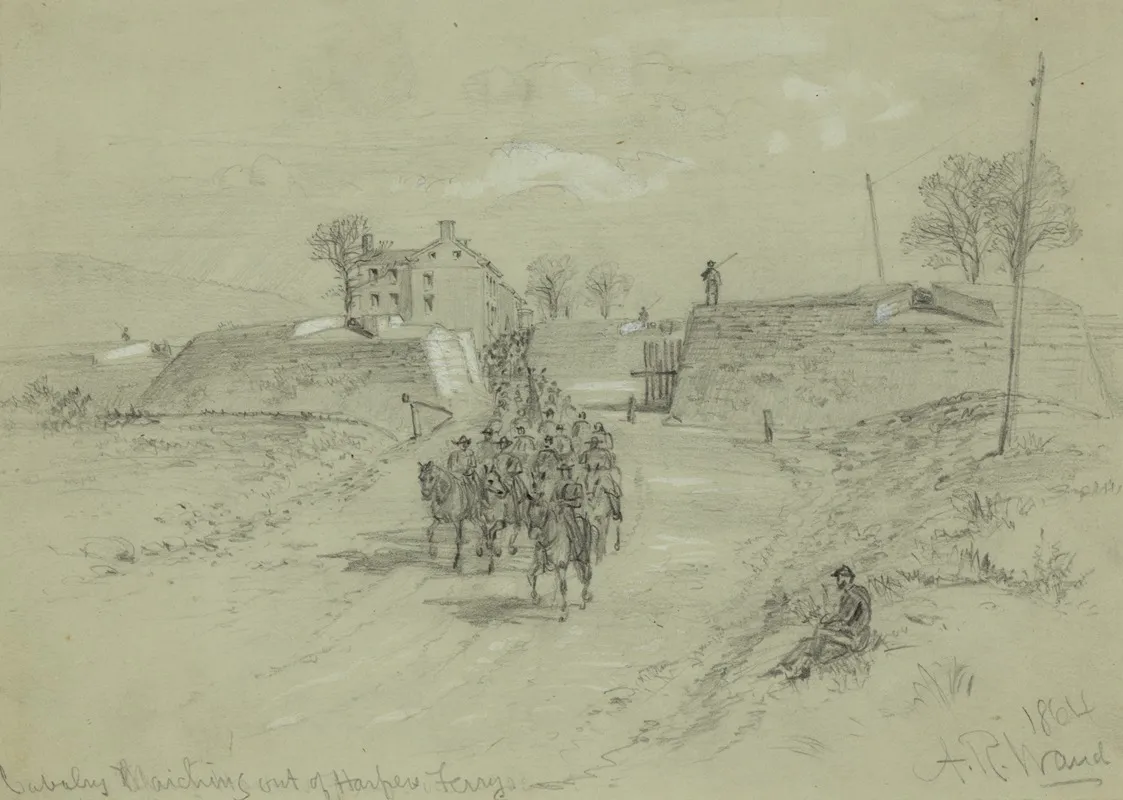 Cavalry Marching Out Of Harpers Ferry