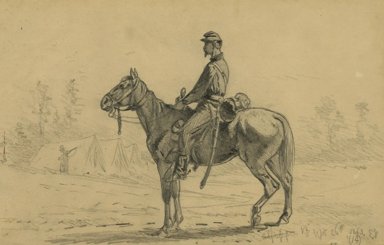 Cavalry Orderly Waiting For Orders