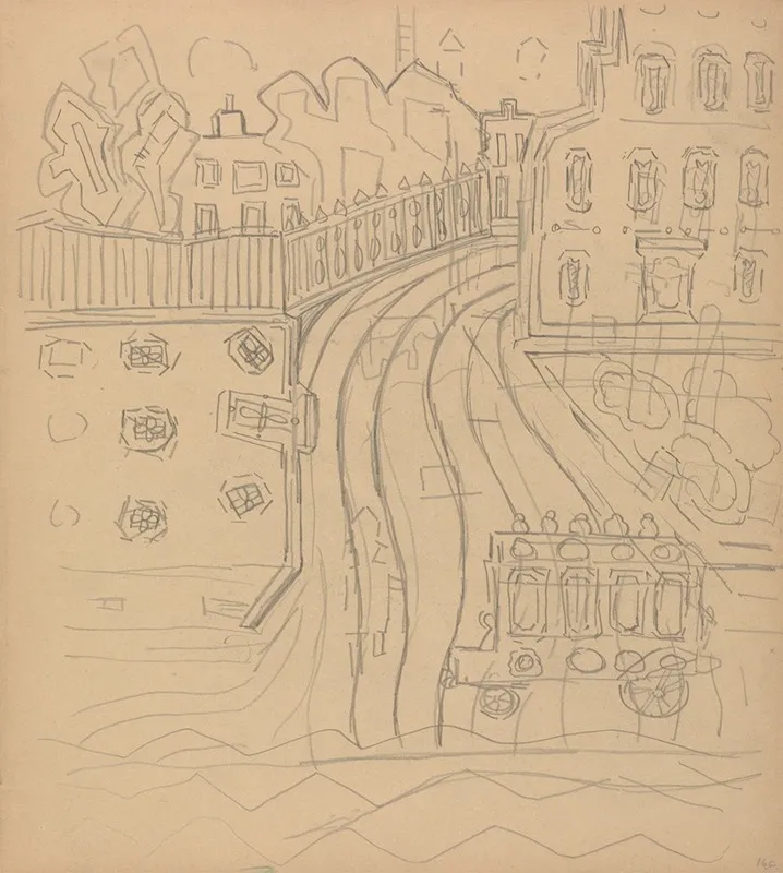 Cave Of The Golden Calf City Street With Omnibus