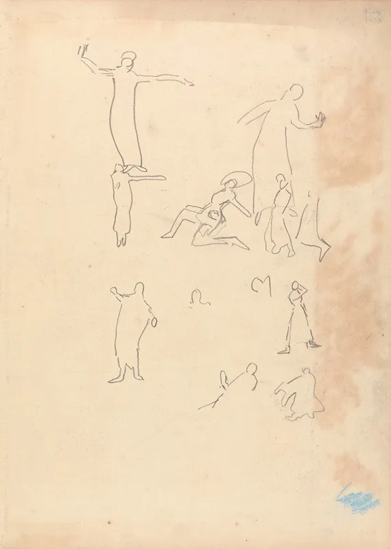 Cave Of The Golden Calf Study Of Dancers