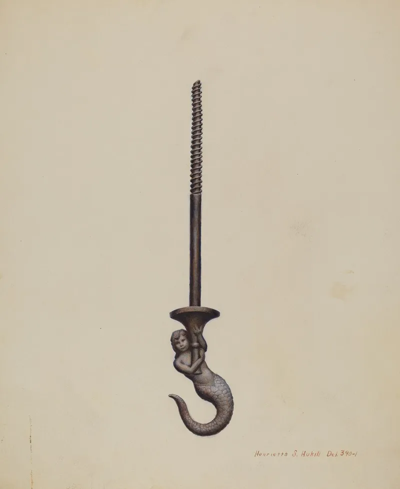 Ceiling Hook by Henrietta S. Hukill - Canvas Print