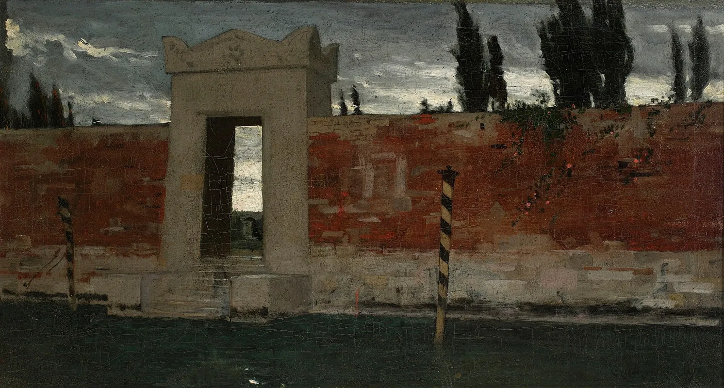 Cemetery In Venice Sketch