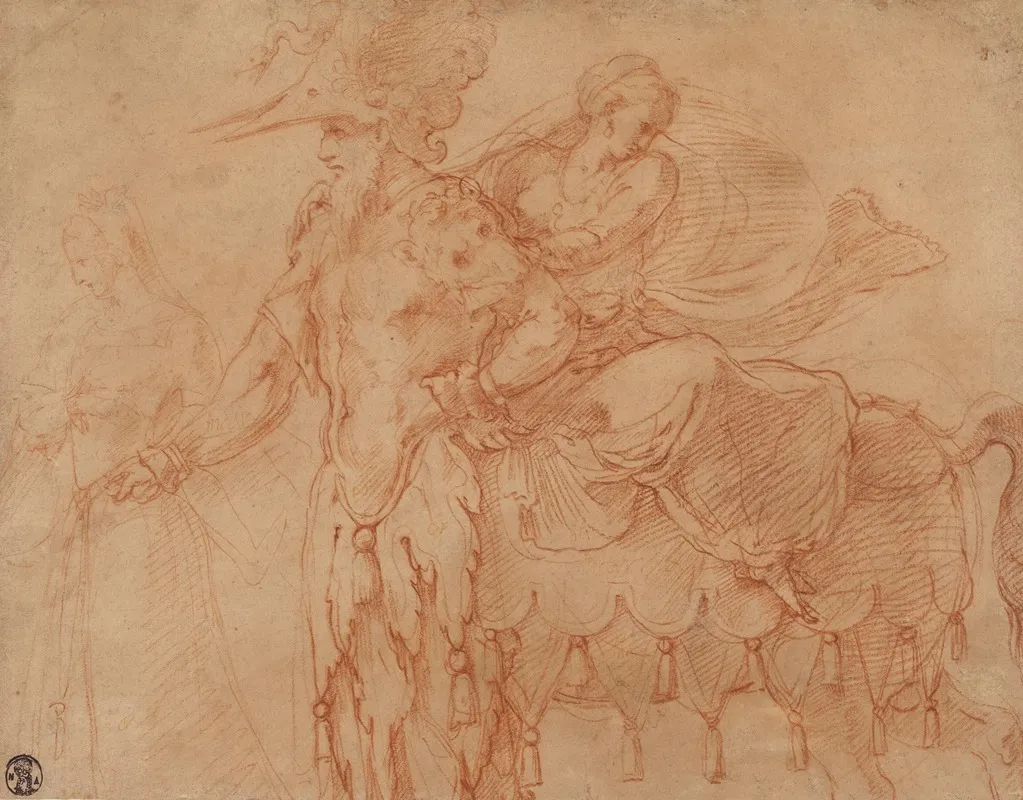 Centaur And Lapith by Francesco Primaticcio - Canvas Print