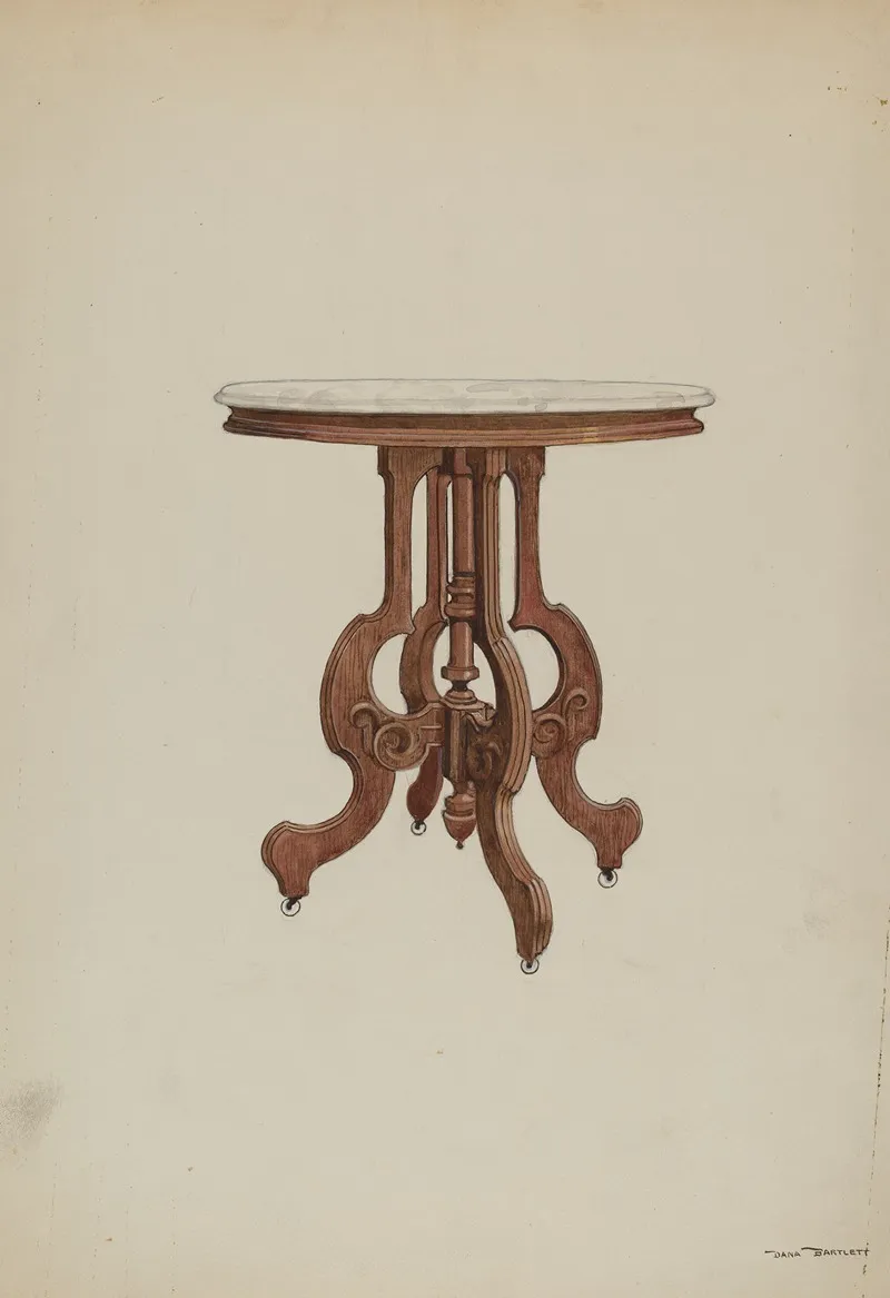 Center Table With Marble Top