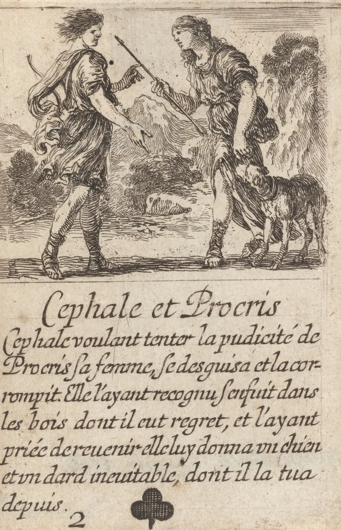 Cephale Et Procris by Stefano Della Bella - Canvas Print