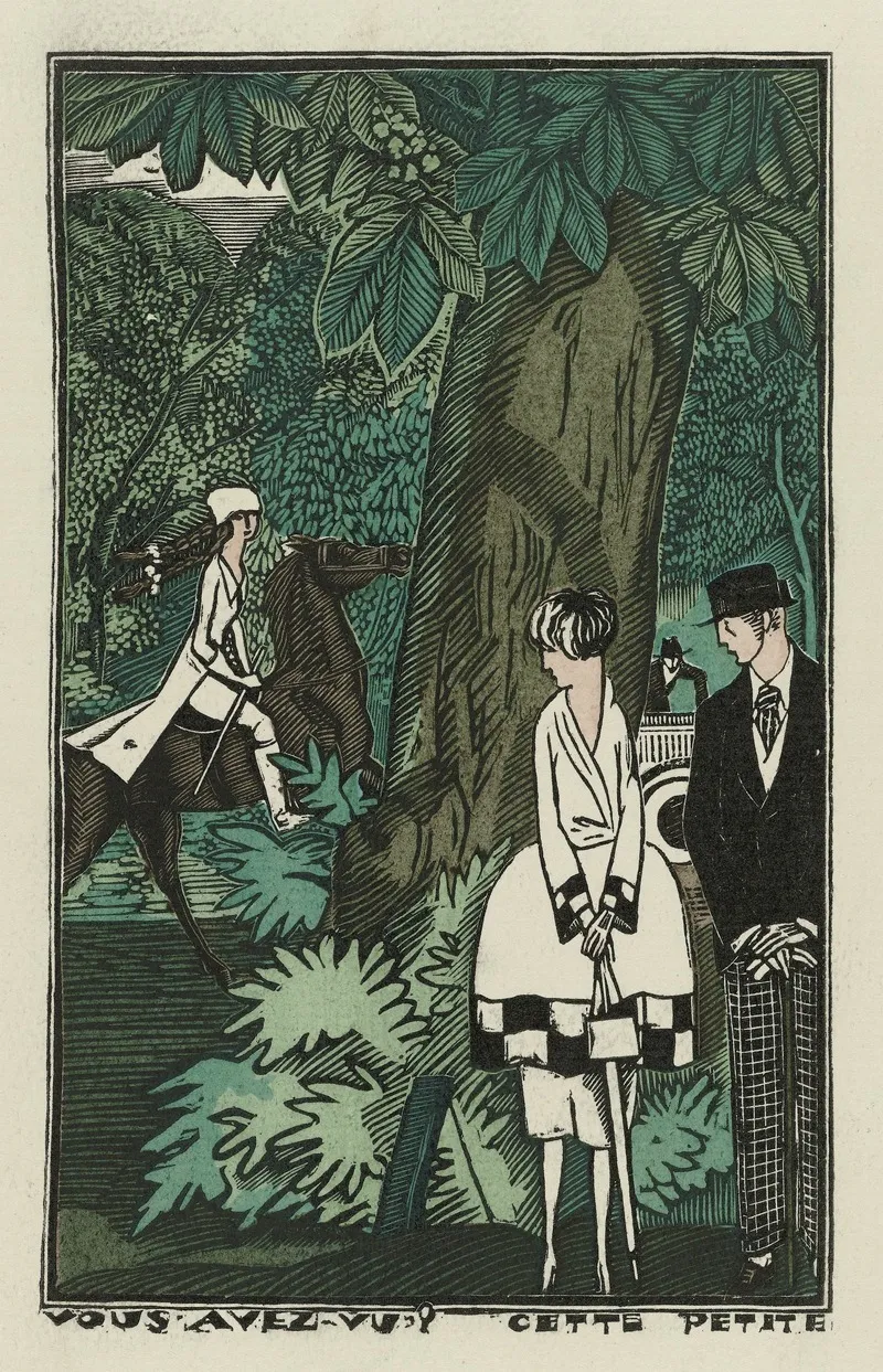 Cette Petite Robe De Promenade En Parquetine De Rodier by Fernand Siméon - Canvas Print