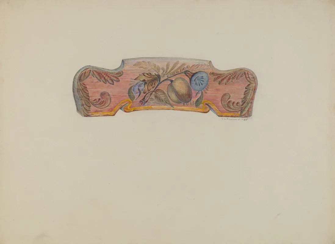 Chair Back Decoration by Austin L. Davison - Canvas Print