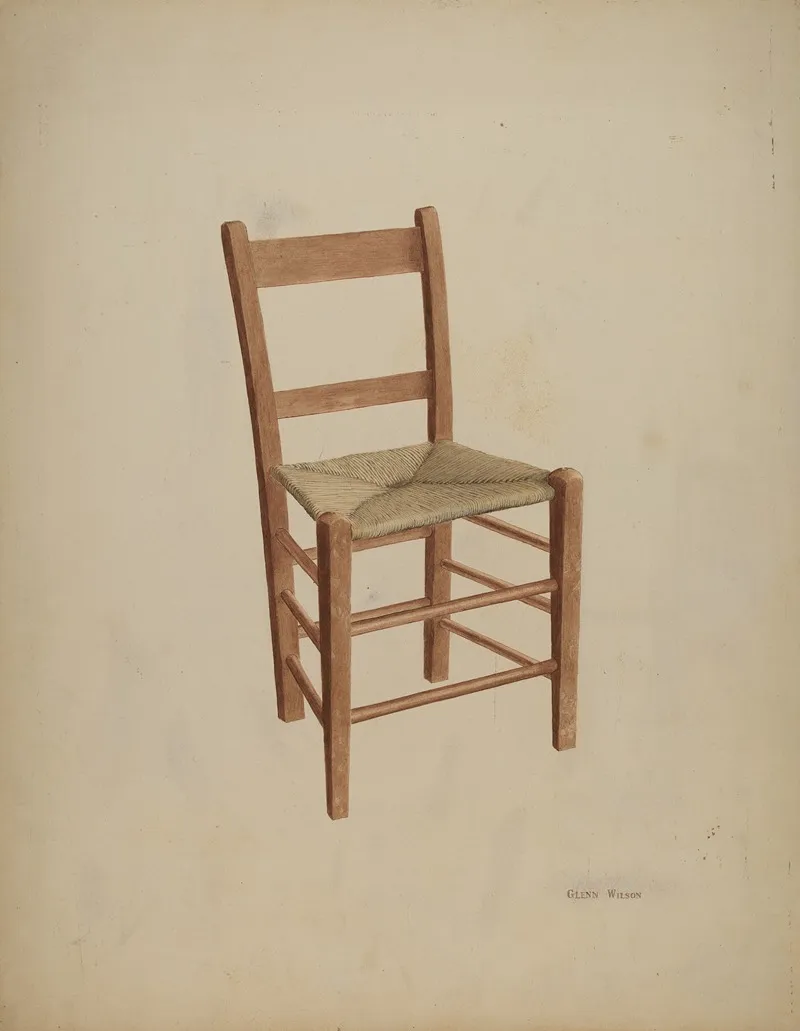 Chair Handmade by Glenn Wilson - Canvas Print