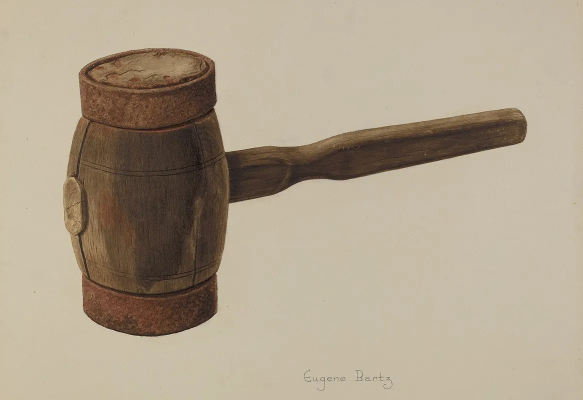 Chalking Mallet by Eugene Bartz - Canvas Print