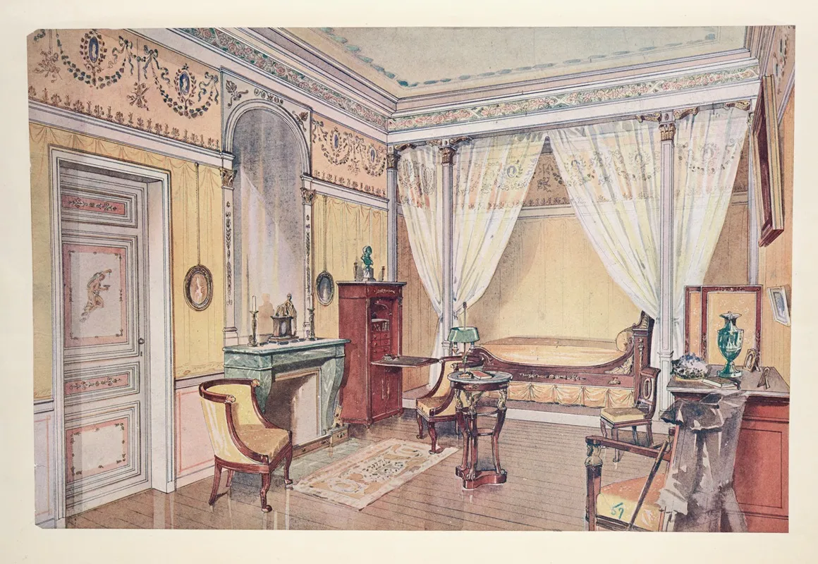 Chambre Empire by Georges Rémon - Canvas Print