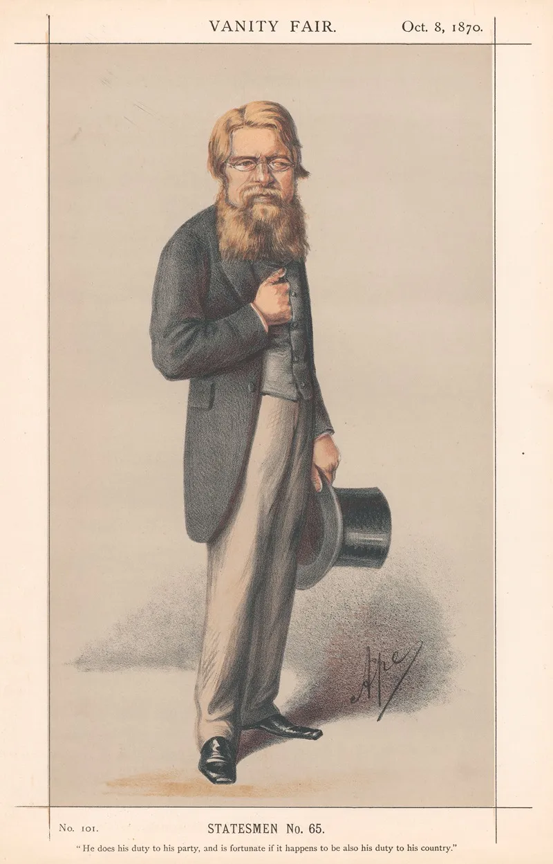 Chancellors Of Exchequer Statesmen No 65 He Does His Duty Of His Party Nothcote 8 October 1870 by Carlo Pellegrini - Canvas Print