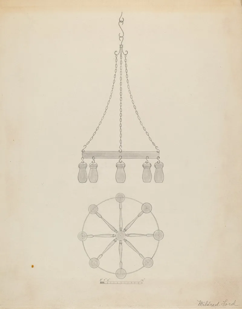 Chandelier 7 by Mildred Ford - Canvas Print