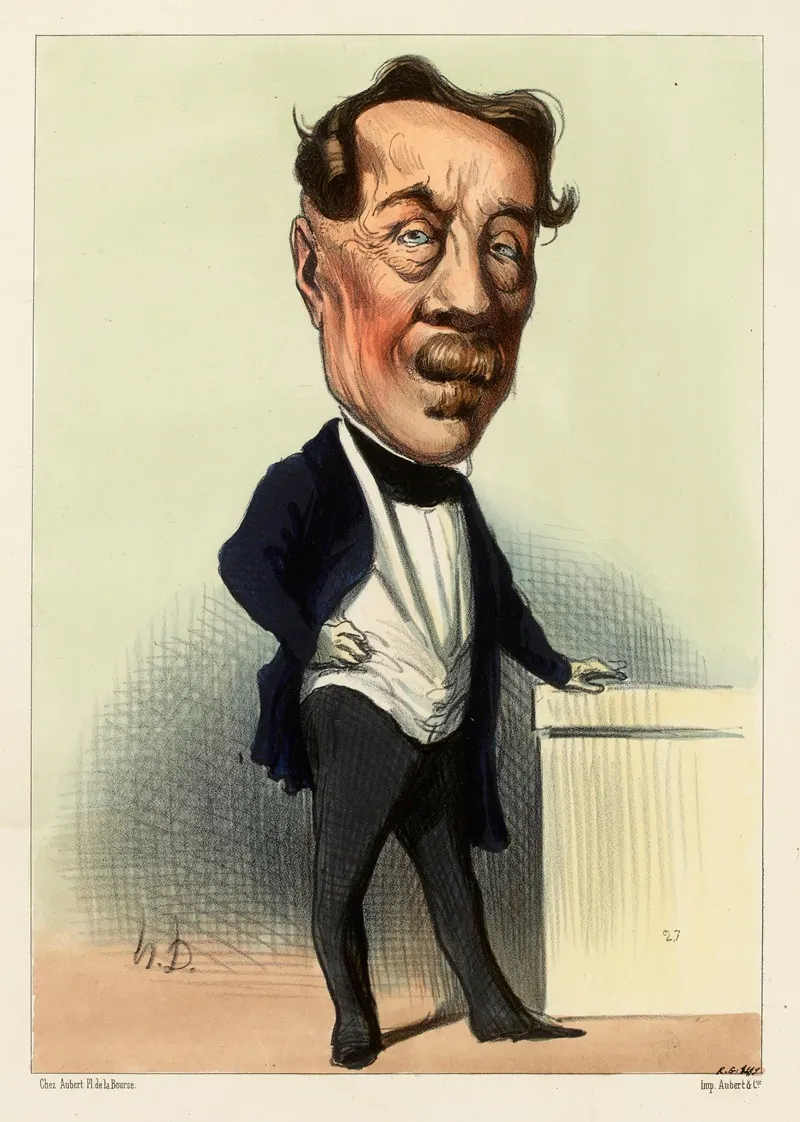 Changarnier by Honoré Daumier - Canvas Print