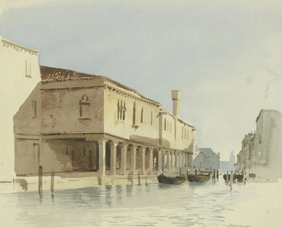 Channel Section In Murano by Carl Theodor Reiffenstein - Canvas Print