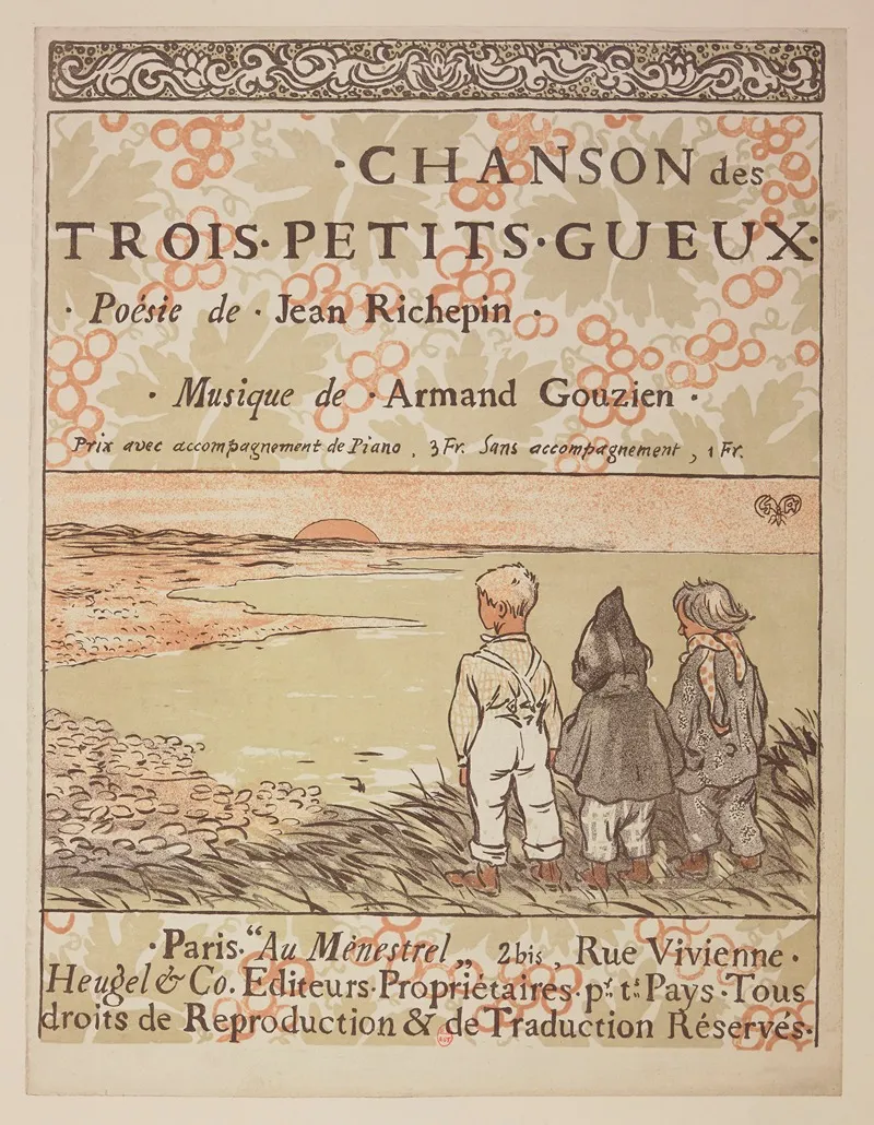 Chanson Des Trois Petits Gueux by George Auriol - Canvas Print