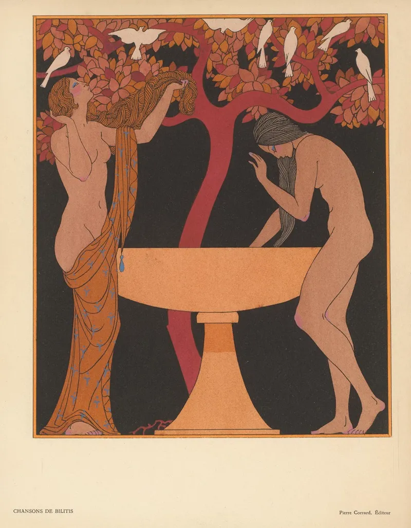 Chansons De Bilitis by George Barbier - Canvas Print