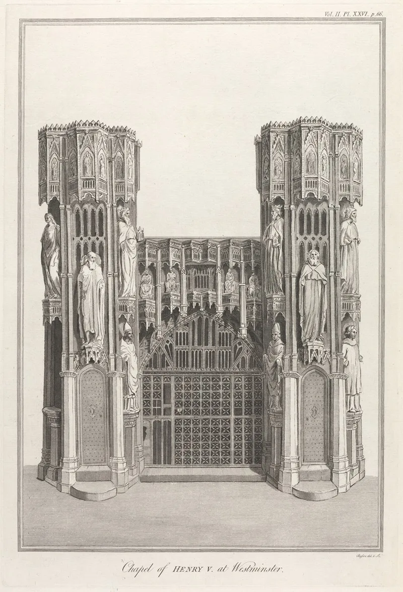 Chapel Of Henry V At Westminster by James Basire the younger - Canvas Print