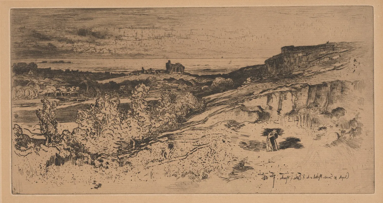 Chapelle De Saint Michel De Lestre by Félix Hilaire Buhot - Canvas Print