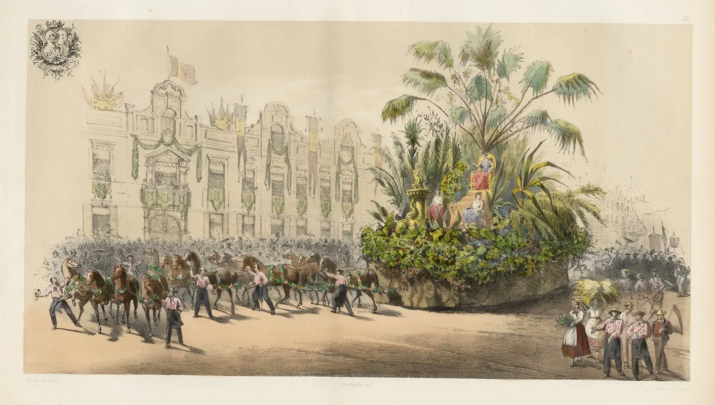 Char De Gand Ou De Lhorticulture by Jules Helbig - Canvas Print