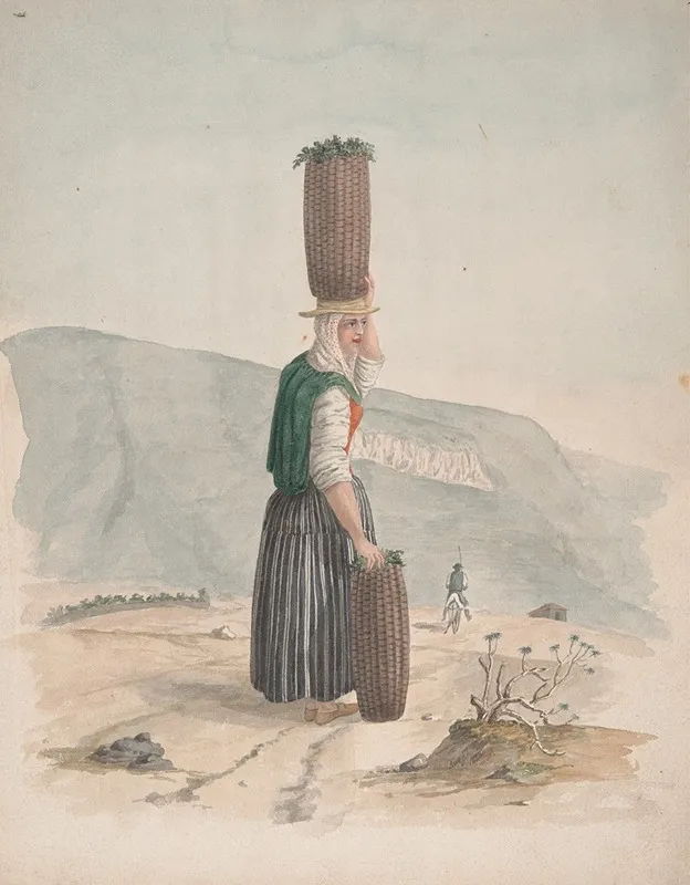 Charcoal Seller Tenerife 2 by Alfred Diston - Canvas Print