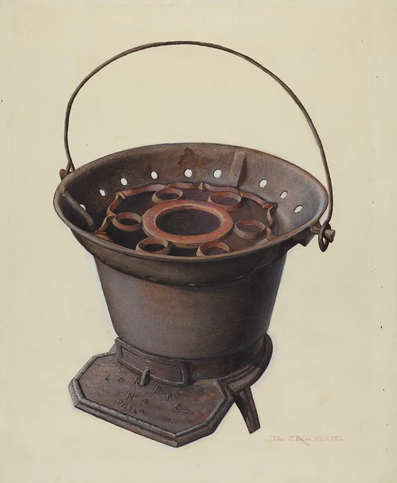 Charcoal Stove by John Price - Canvas Print