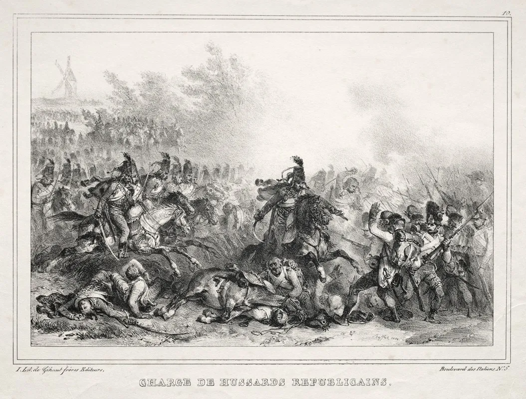Charge De Hussards Republicains