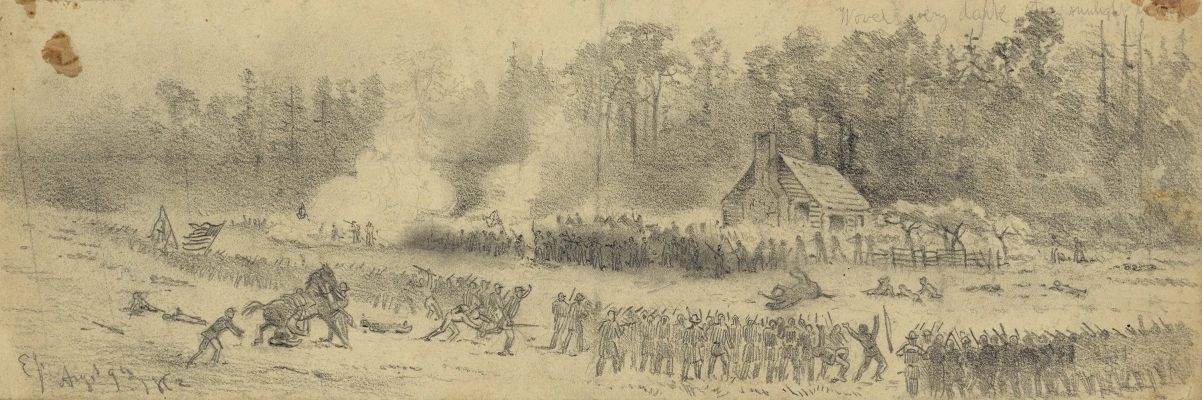 Charge Of Union Troops Of The Left Flank Of The Army Commanded By Genl Stonewall Jackson At Cedar Mountain