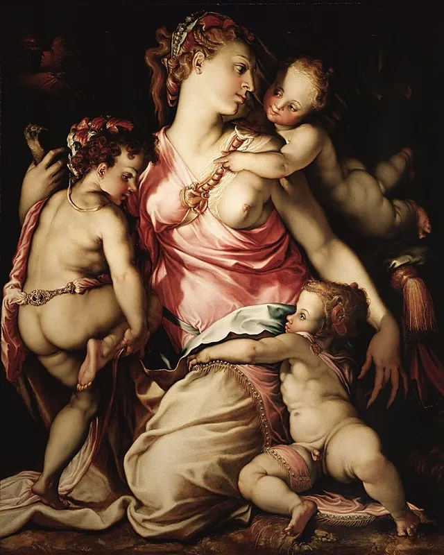 Charity 6 by Francesco de' Rossi - Canvas Print