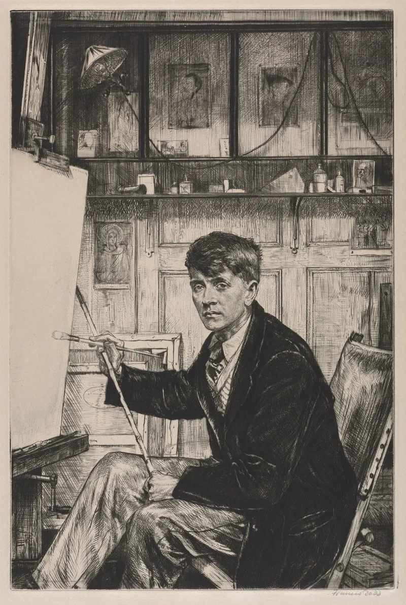 Charles Cundall by Francis Dodd - Canvas Print