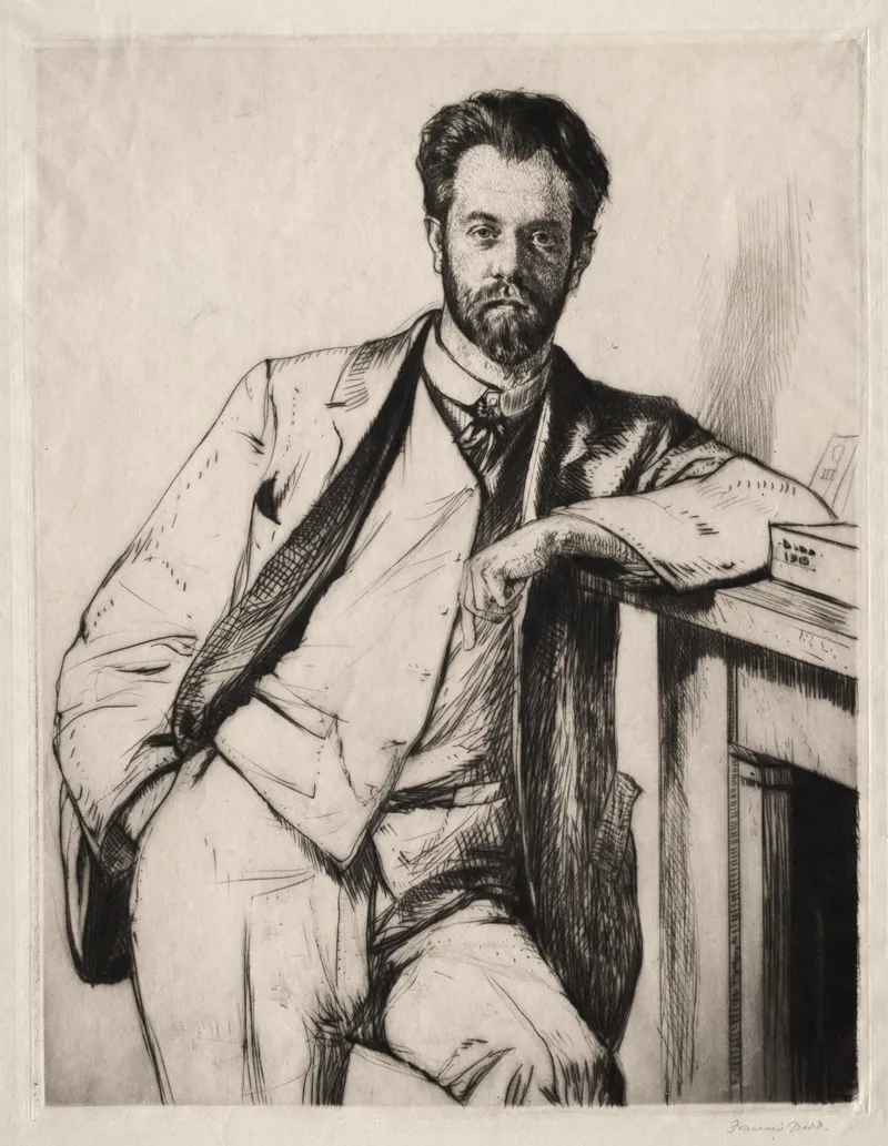 Charles Holden by Francis Dodd - Canvas Print