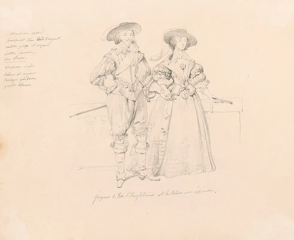 Charles I England And His Wife Henrietta Maria