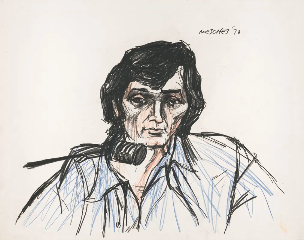 Charles Manson Testifying During A Trial For The Sharon Tate And The Labianca Murders by Arnold Mesches - Canvas Print